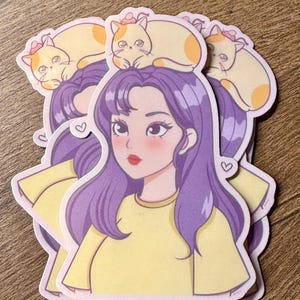 Sticker miche chat mignon/décoration/journal/scrapbooking