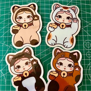 Leuke Lucky Cat-stickers/scrapbooking/dagboek