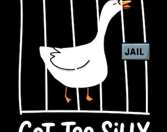 Silly Goose PNG, Zbyt głupie pobieranie cyfrowe, Projekt gęsi, Silly Goose png, koszulka z głupią gęsią