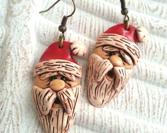 EASY Polymer Clay Santa Earrings Tutorial/Instant download/Pdf File