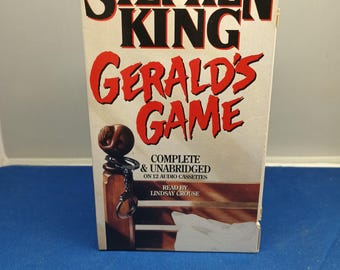 Stephen King Gerald’s Game Novel 12 Audio Book Cassettes