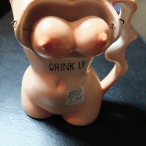 Vintage Pinup Ceramic Figurine Cup 1950S Sexy Collection made in Japan