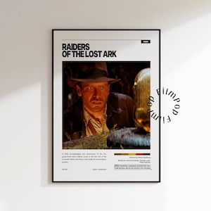 Indiana Jones Jäger des verlorenen Schatzes | Retro Film Poster | Film Poster | Wandkunst | Wohnkultur | Druckbar | Digitaler Download