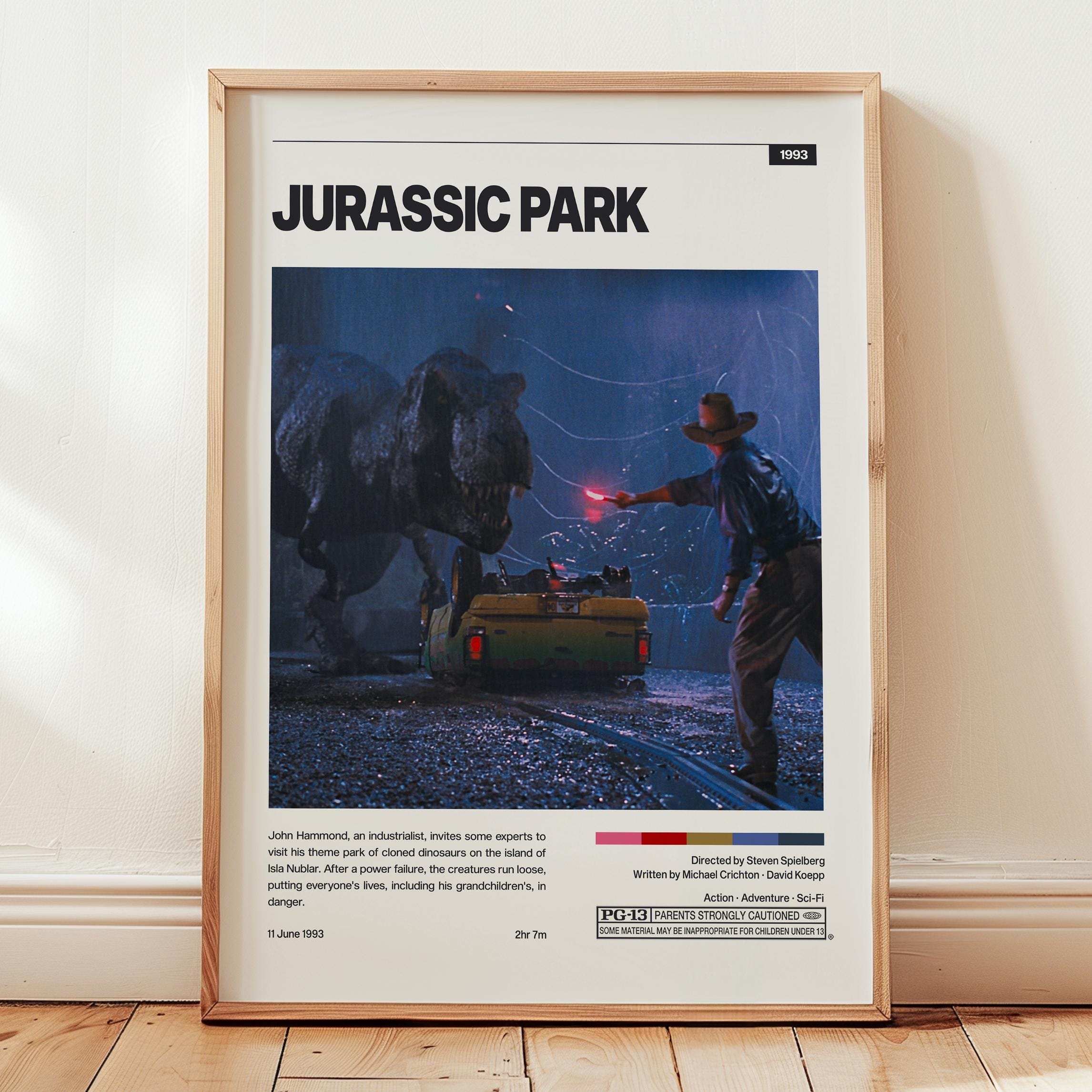 Jurassic Park Camiseta Clásica Con Logotipo Para Hombre