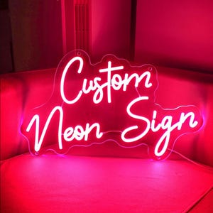 Personalized Custom Neon Sign | Neon Sign | Neon Light | Room Decor Aesthetic | Personalized Gifts | Wall Decor | Home Decor | Wall Art Sign