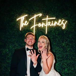 Wedding neon sign, neon signs, wedding Sign Art, Wall decor, LED neon Light sign, neon wedding sign, Family name neon sign, Home decor