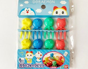 Doraemon & Dorami Bento Mini Forks / Cake Toppers