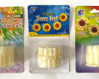 SET OF 3: Pineapple Jam Tart Cutters / Mold / Mould / Cookie Cutters - Regular & Flower