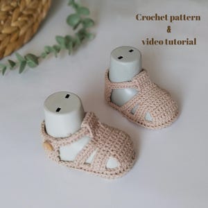 Baby Sandalen Häkelanleitung | PDF + Video Anleitung | 0–6 Monate | Sommer Krabbelschuhe | Sofort Download