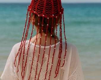 Patrón de crochet para gorro de encaje, gorro de verano para mujer