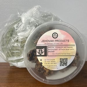Special Conquer and Banish witchcraft attack soap with special sponge
