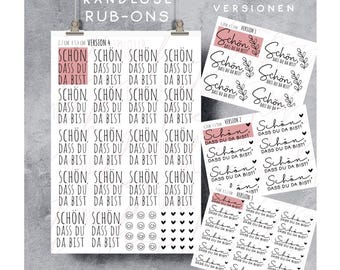 Rub-On Stickers Party Favors | Glad You're Here | Rub-On Stickers Thank You Guest Gift | *Guest Gift* | hej unique