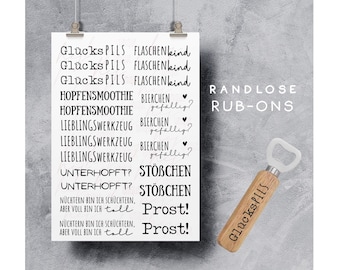 Mini rimless rub-on bottle openers | Bottle openers with sayings | Gift for men | *Bottle opener* | hej unique