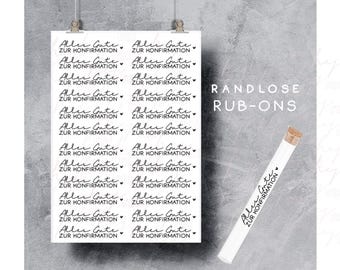Rub-On Stickers for Confirmation, Congratulations, and Money Gifts | Rub-On Stickers | Confirmation Congratulations | hej unique | A6 and A5