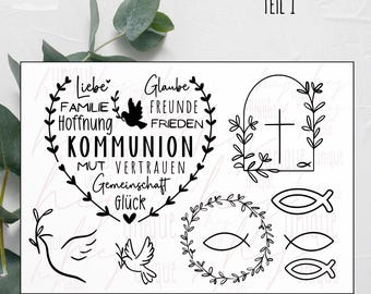 Candle foil for Communion, pillar candles, block candles, faith, church | many occasions, waterslide decal, DIY | candle tattoos, candle design | A4 | A5