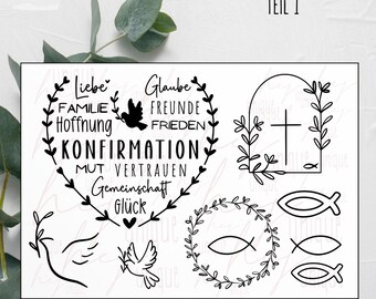 Candle foil for Confirmation, pillar candle, block candle, faith, church | DIY waterslide decal | Candle tattoo, candle design | A4 | A5