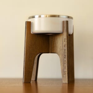 Pawfect Single Yeti Bowl Dog Feeder – Handmade Beech Raised Stand – Modern Elevated Feeder in 4 Heights & Colors WITHOUT bowls