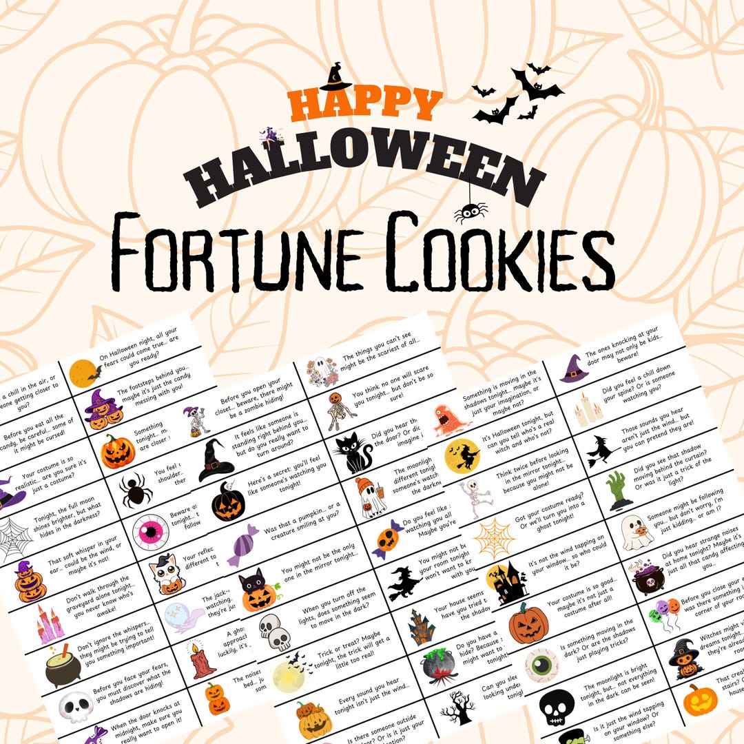 Halloween Fortune Cookie Sayings | Halloween Games | Halloween | Spooky ...