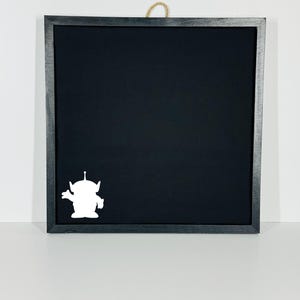 12x30cm Pinnwand | Toy Story ALIEN Silhouette | Holzrahmen