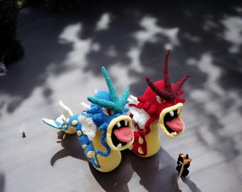 Gyarados Crochet, Gyarados amigurumi, Superheroes crochet, Crochet dragon, Amigurumi Crochet Pattern, crochet snake, crochet ghost, crochet