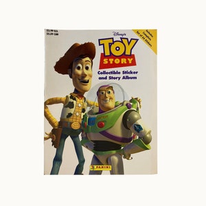 Toy Story vintage sticker album with complete set of 66 stickers. Exciting sticker fun! Sheriff Woody! Buzz Lightyear! Little Bo-Peep!