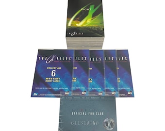 X-Files Fight the Future complete set of 72 vintage movie cards + 5 bonus chase cards in excellent condition. Topps 1998. Mulder! Scully!