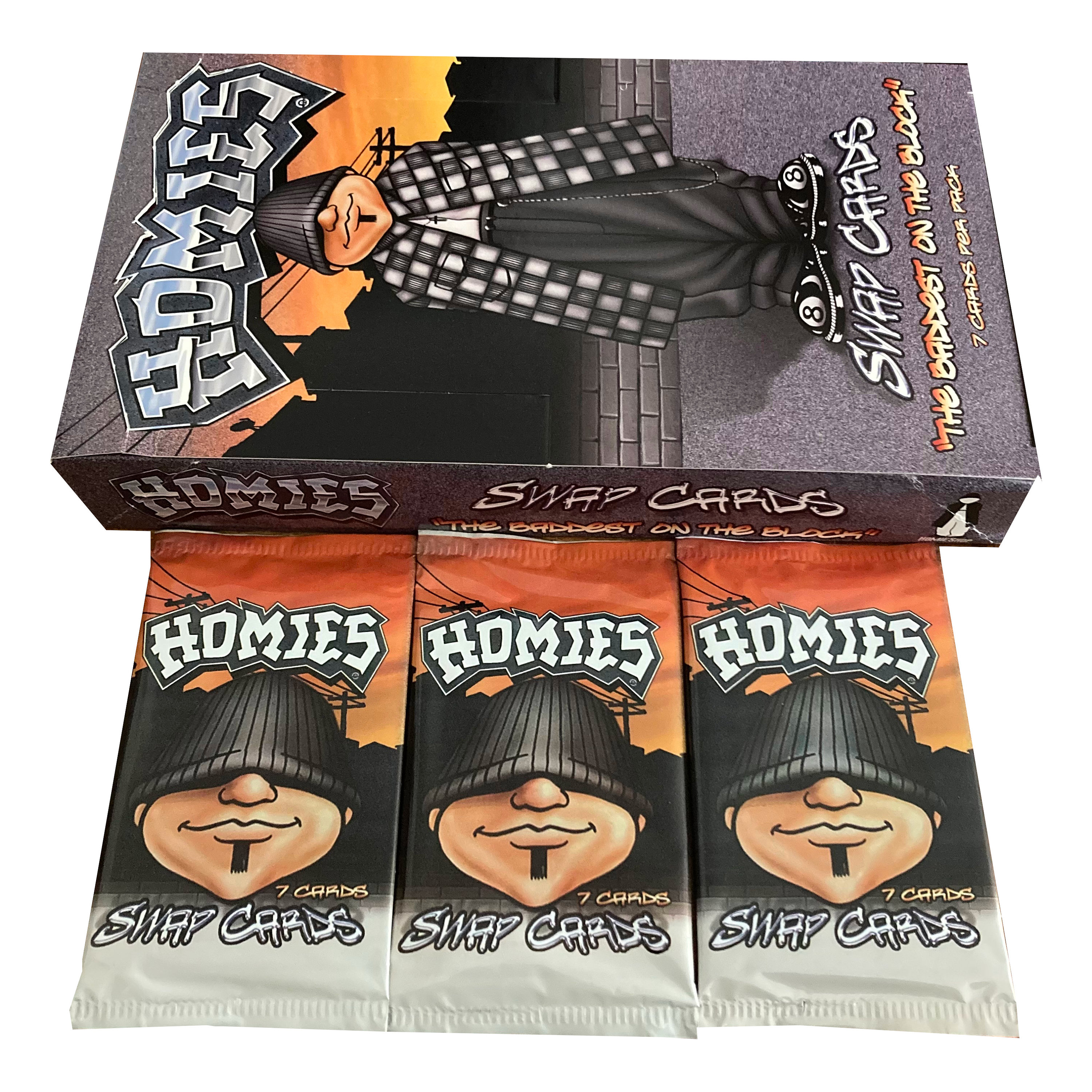 3 Packs of Homies Swap Cards. 7 Cards per Pack. the Baddest on the