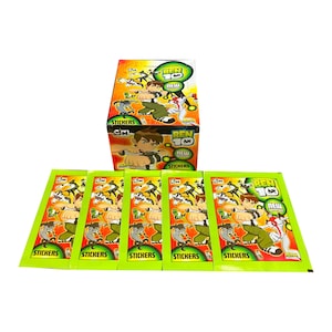 5 packs of Ben 10 vintage collectable album stickers. Collect them all! Produced by Topps Europe/Merlin. Cartoon Network. Ben10
