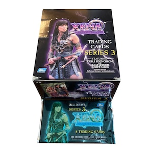 1 Packung Xena Krieger Prinzessinnen Serie 3 Sammelkarten. 8 Karten pro Packung. Zufällig eingefügte Chromkarten! Topps 1999. Lucy Lawless