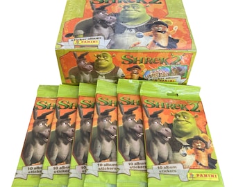 6 packs of Shrek 2 vintage collectable album stickers. 10 stickers per pack. 100% authentic ogre! Donkey! Puss In Boots! Nice!