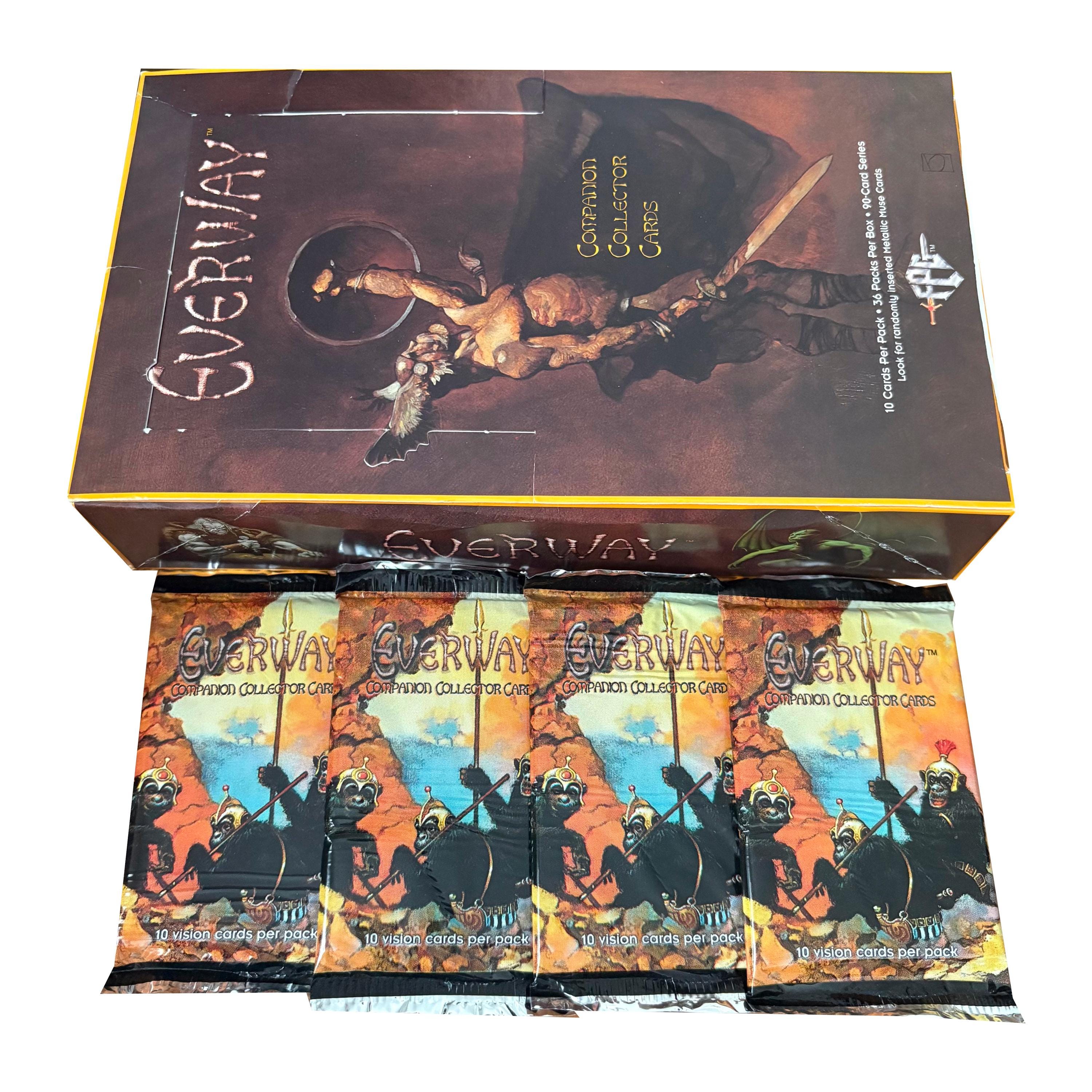 4 Packs of the Everway Companion Vintage Collector Cards. 10 Cards