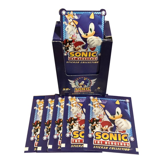 5 confezioni della collezione di adesivi Sonic the Hedgehog. 5 adesivi per  confezione. 140 per un set completo. Factory Entertainment 1990s. Raro -   Italia