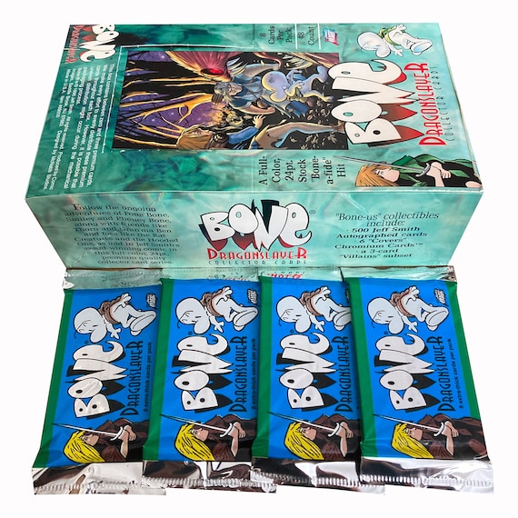4 Packs of Bone Dragonslayer by Jeff Smith Vintage Trading Cards