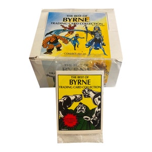 1 Packung The Best of Byrne Sammelkarten. 5 klassische Karten pro Packung. 2 Puzzlemotive auf den Rückseiten. Comic Bilder 1989. Selten! Staunen