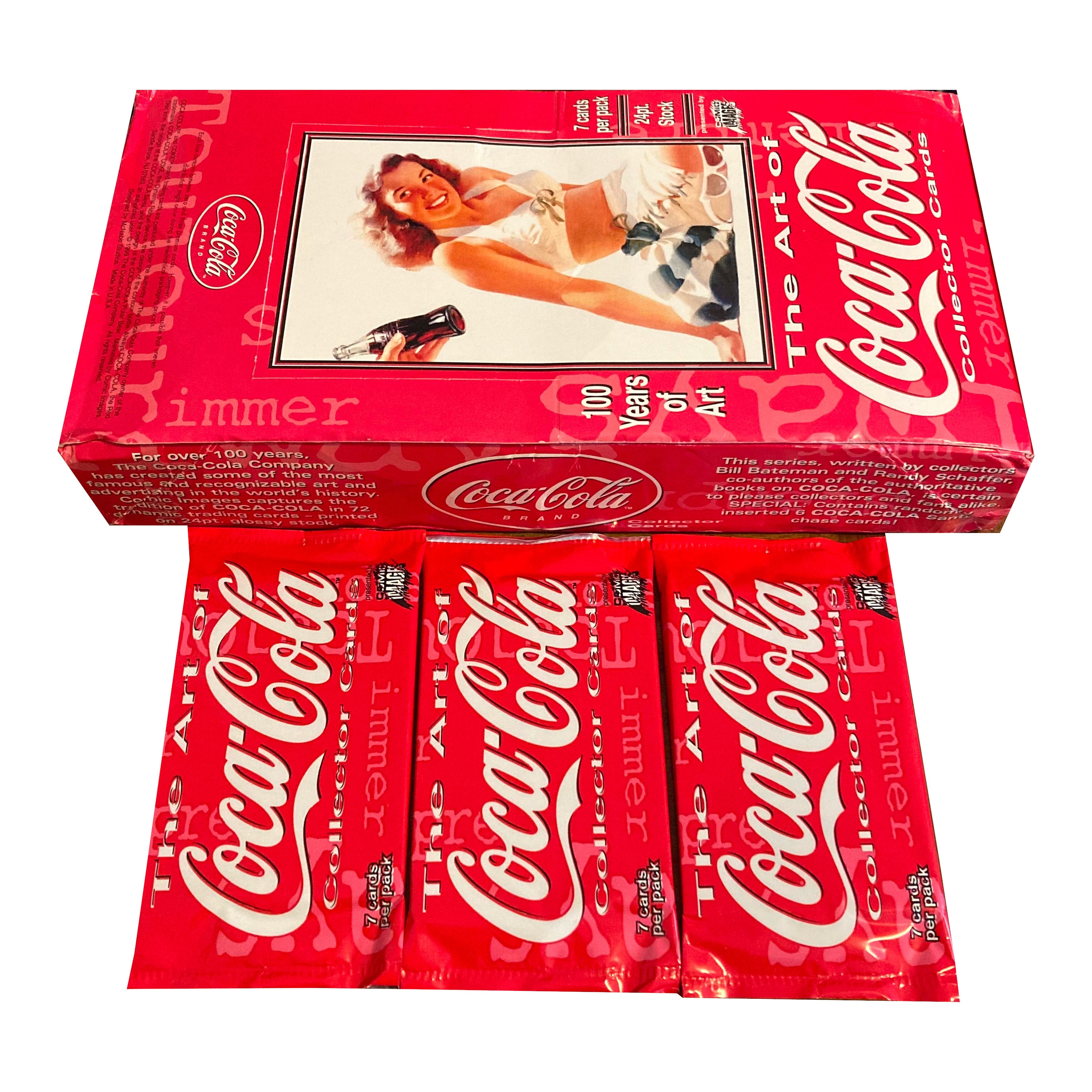3 Packs of the Art of Coca-cola Vintage Trading Cards. 7 Cards per