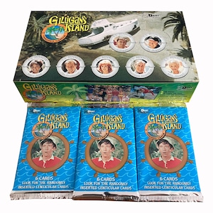 3 pakken Gilligan's Island vintage ruilkaarten, 6 kaarten per pak. Willekeurig geplaatste lenticulaire kaarten. Dartflipcards 1997. Moeilijk te vinden!