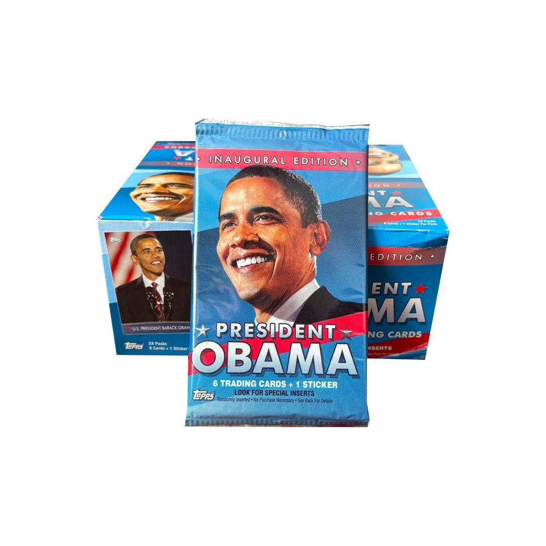 1 Pack of President Obama Vintage Collector Trading Cards. 6 Cards + 1 ...