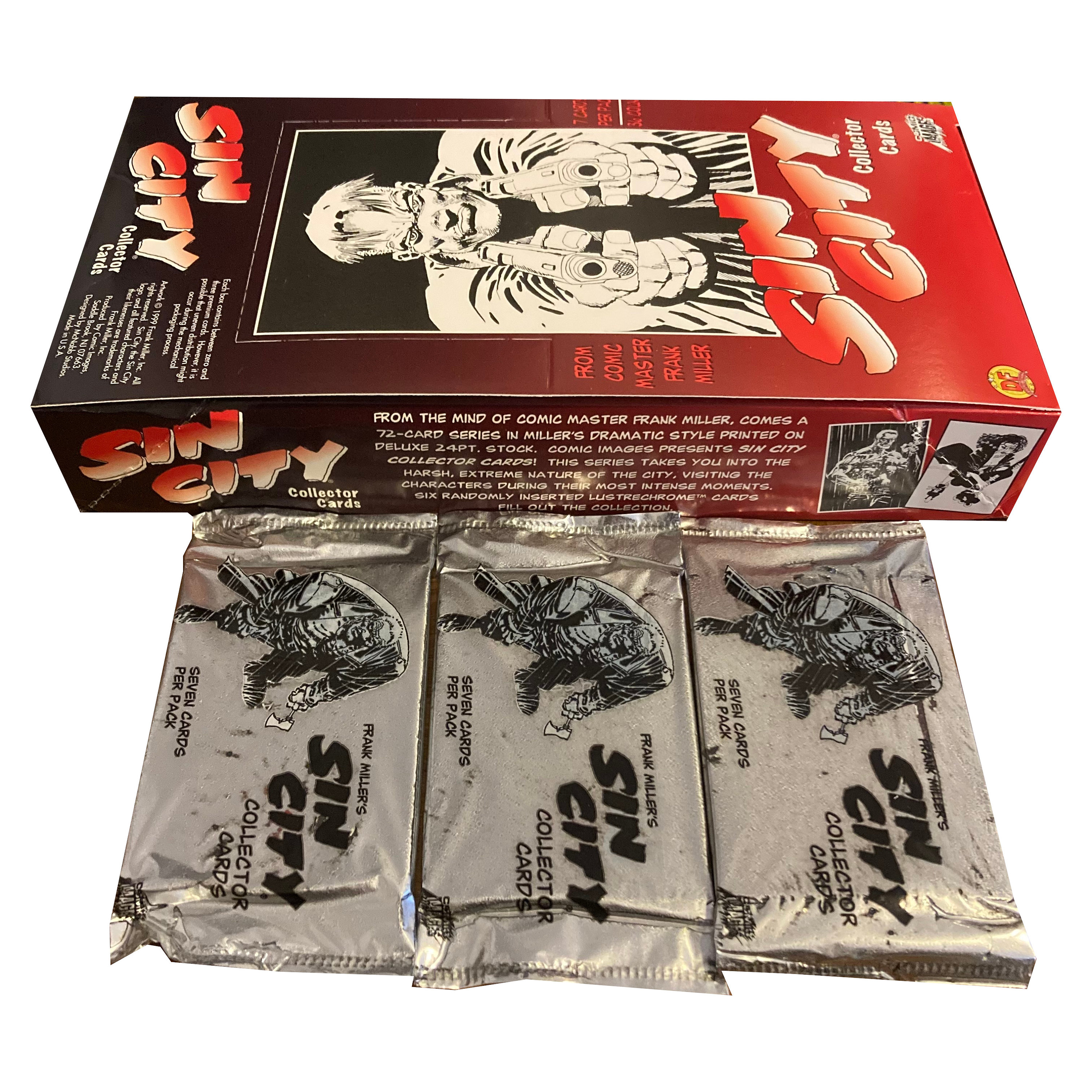 3 Packs of Sin City Vintage Trading Cards. 7 Cards per Pack. Comic