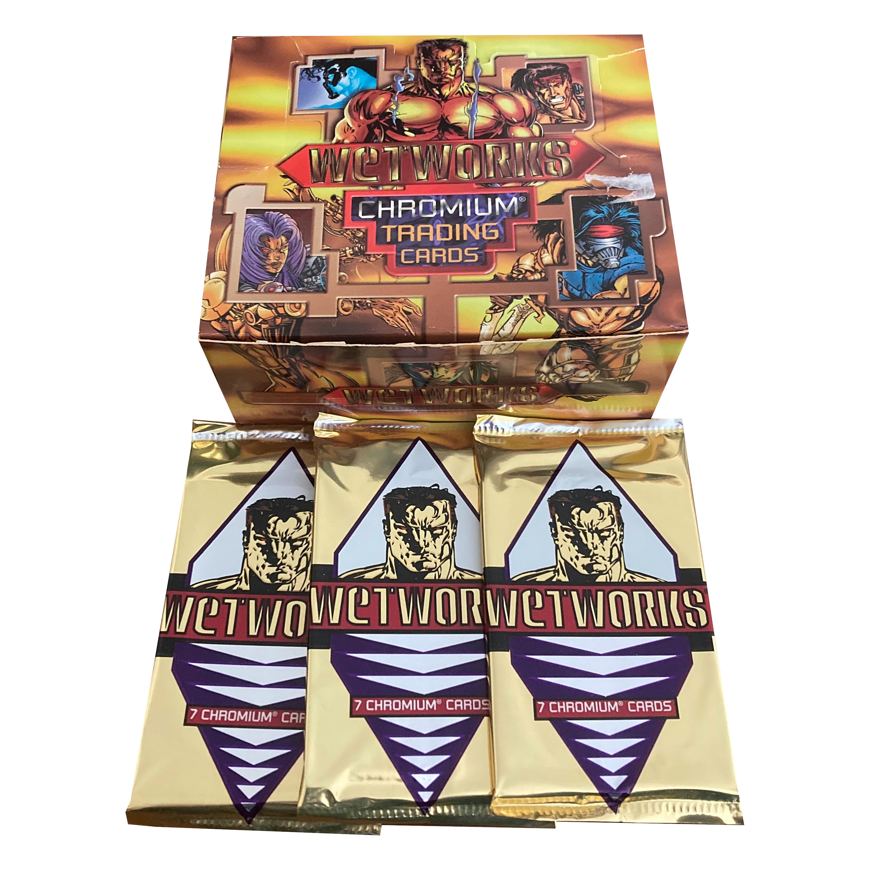 3 Packs of Wetworks Vintage Trading Cards. 7 Chromium Cards per