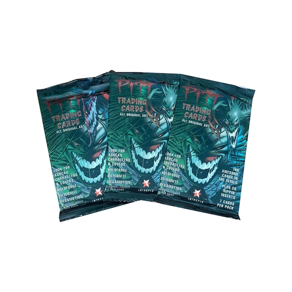 3 Packs of Vintage Pitt Trading Cards. 7 Cards per Pack. All
