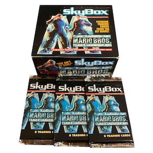 3 packs of Super Mario Bros. vintage trading cards! Premium trading cards from the hit movie! 8 cards per pack. Holograms. SkyBox 1993.