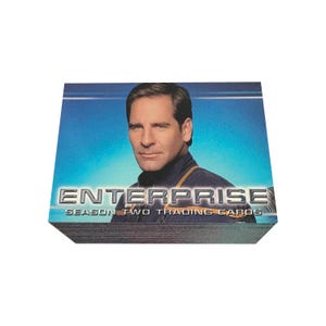 Conjunto básico completo de 81 cards colecionáveis vintage da 2ª temporada de Star Trek Enterprise (nº 82-162 em excelente estado. Rittenhouse 2003.