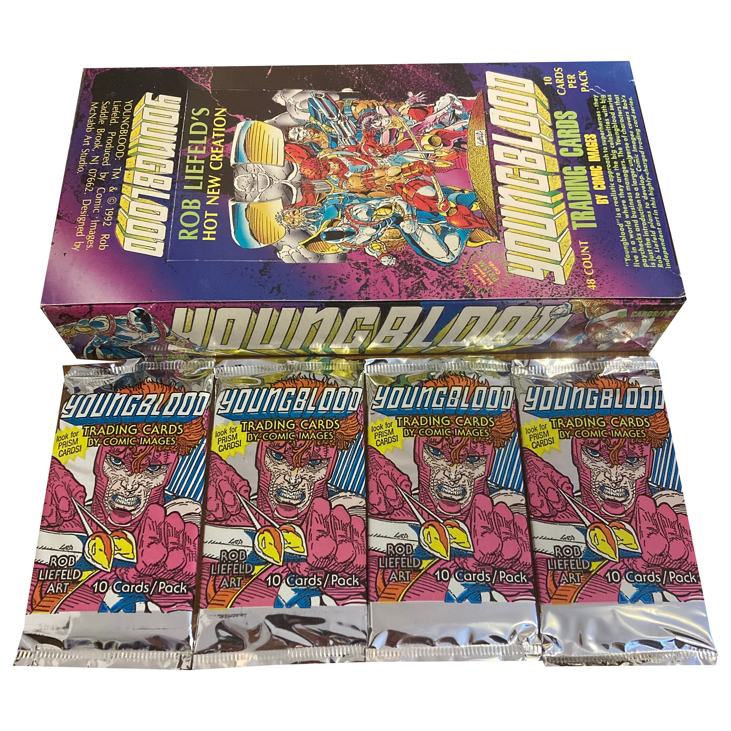 4 Packs of Youngblood Vintage Trading Cards. Rob Liefeld. 10 Cards