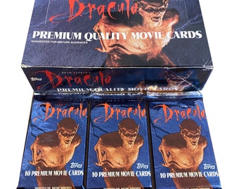 3 packs Bram Stoker's Dracula premium quality movie cards. 10 cards per pack. Topps 1992. Very hard to find!