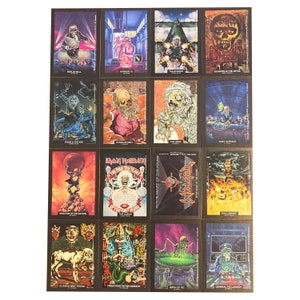 Rock Cards complete set van 16 stickers in uitstekende staat. Mooi en verbluffend heavy metal-kunstwerk. Iron Maiden en nog veel meer!