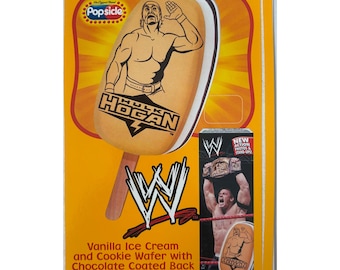 Unique WWE + Hulk Hogan collector's item! Authentic vintage ice cream truck decal. High quality unused decal measuring 4.75" x 8.75".