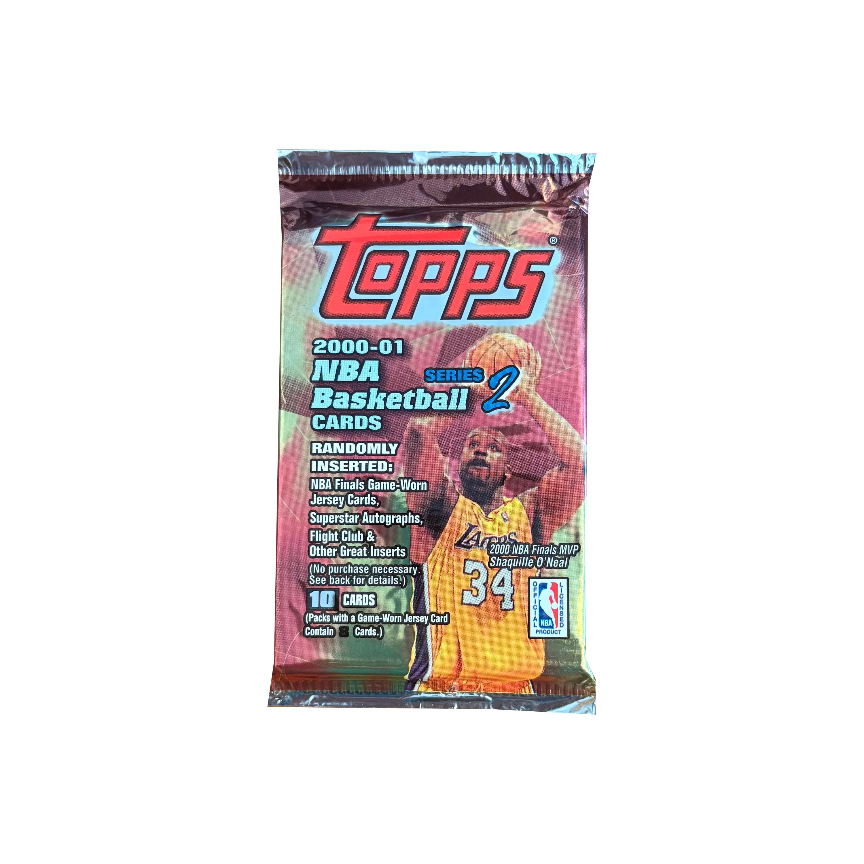 1 Pack of 2000-2001 Topps Series 2 Vintage NBA Basketball Cards 