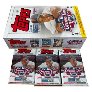 3 packs of 2006 Topps Opening Day baseball cards. 6 cards + bonus SI Kids card per pack. Collect them all! Topps 2006. Bonds?