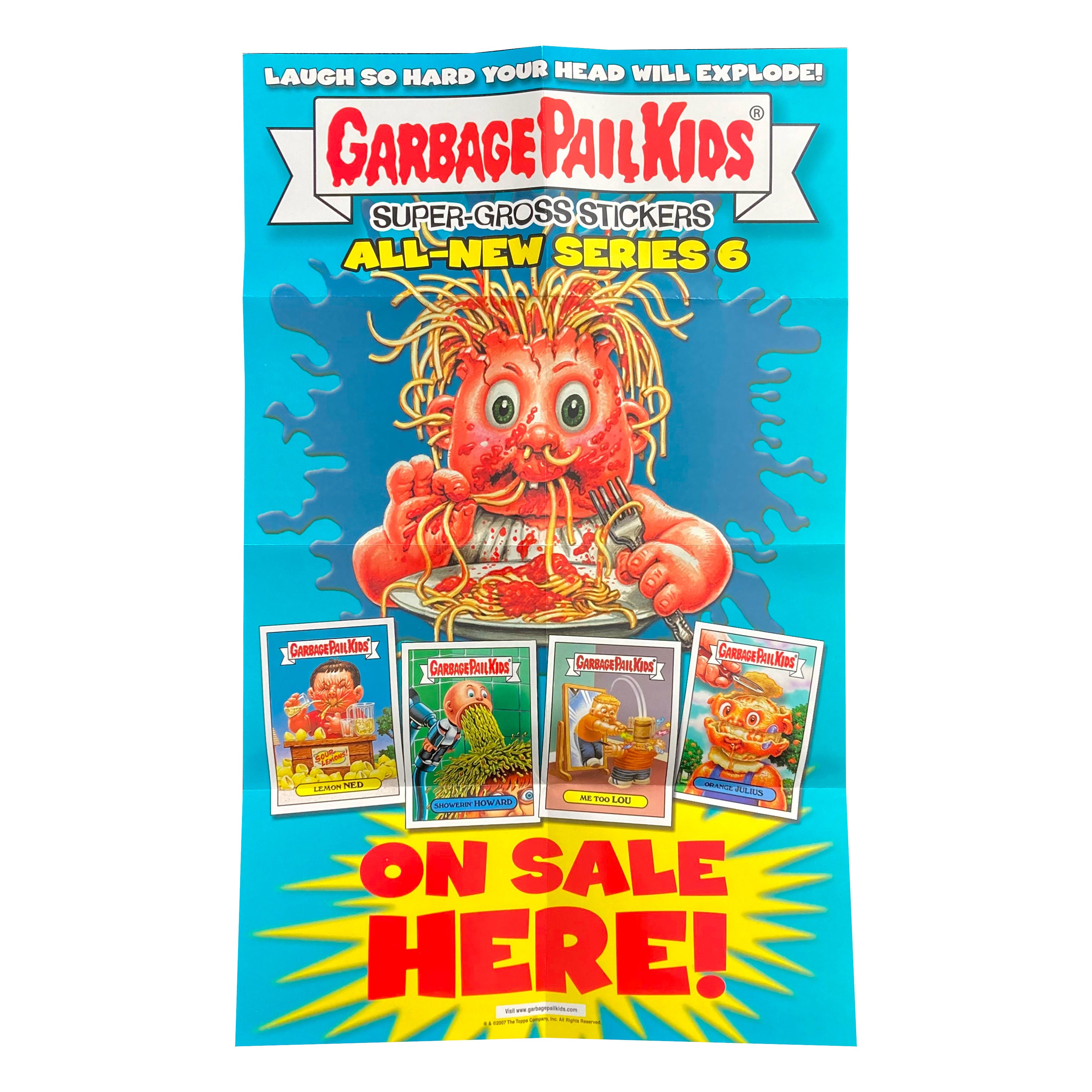 Garbage Pail Kids All New Series 6 Vintage Promo Poster. Measures