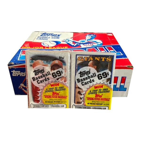 2 jumbo cello packs of 1988 Topps vintage Baseball cards. 28 picture cards per pack. Collect them all! Topps 1988. MLB
